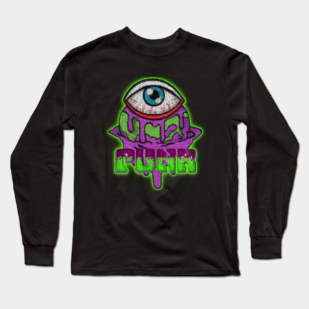 Punk Eock Eye "Green and Purple" Long Sleeve T-Shirt by Invad3rDiz